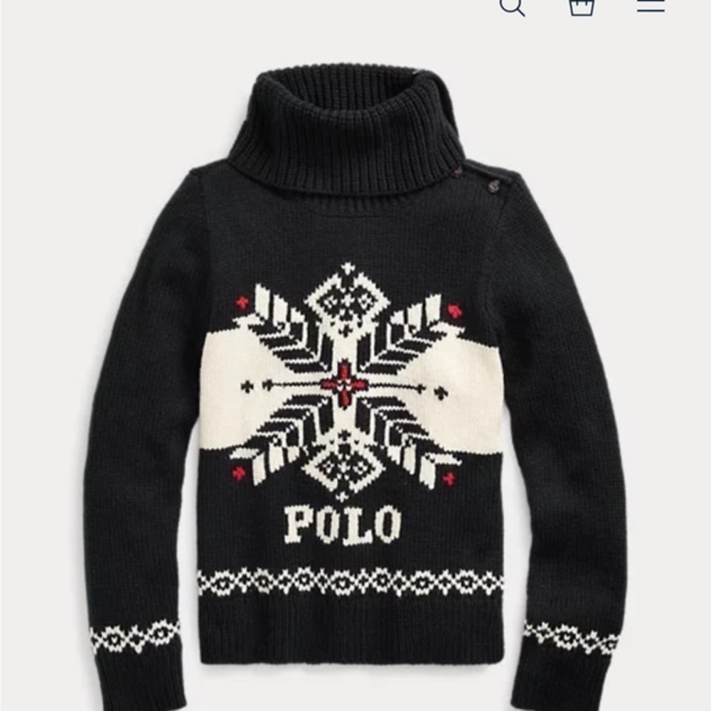 Polo Ralph Lauren Snowflake alpaca blend sweater. Size 3T.